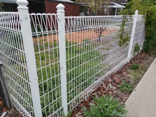 Pvc Coated 3d Bending Curved Garden Welded Wire Mesh Panel Fence รั้วเหล็กชุบสังกะสี