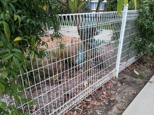 Pvc Coated 3d Bending Curved Garden Welded Wire Mesh Panel Fence รั้วเหล็กชุบสังกะสี