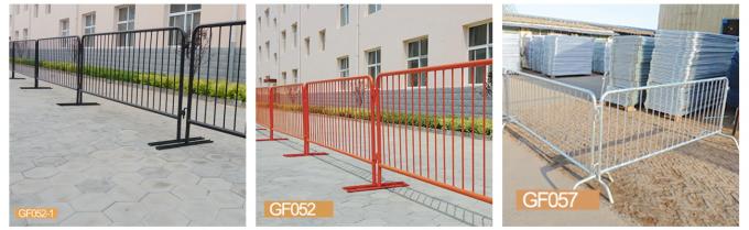 Varies Feets Crowd Barrier Fencing Safety สีส้มพีวีซีเคลือบความสูง 40 นิ้ว 0