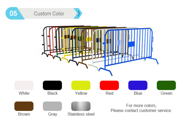 3 มิติ รั้วขอบชั่วคราว / รั้วกั้นฝูงชน 2.4 X 2.95m 3
