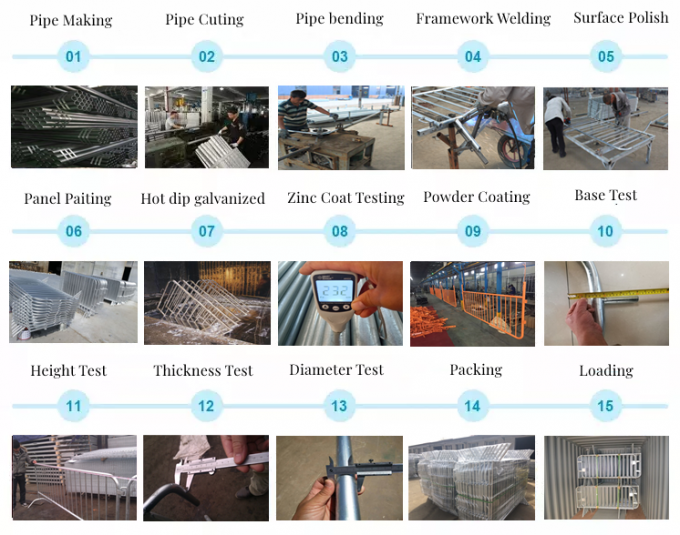 หมักร้อน โลหะเหล็กกลอง ป้องกันฝูงชน ความปลอดภัยพกพา 4