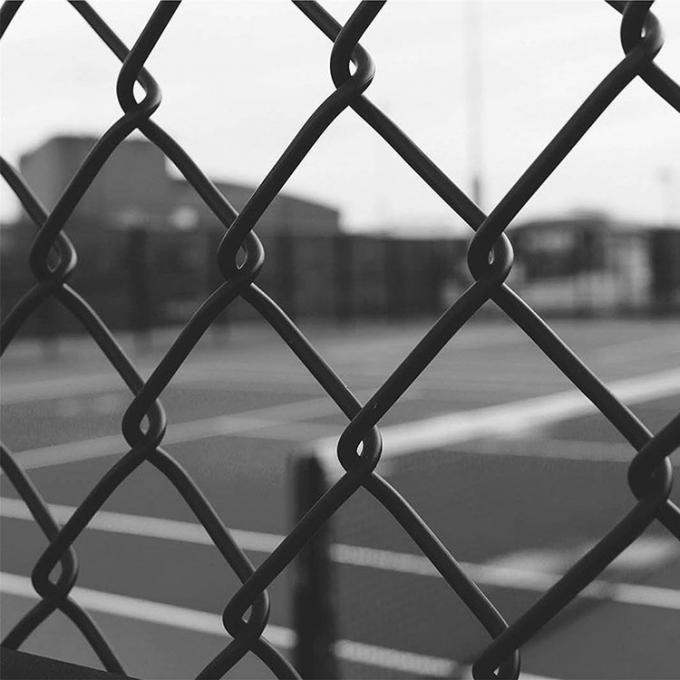 หมักร้อน แกลนไซด์ Chain Link Fence การประกอบง่าย การป้องกันสนิมในสวนบ้าน 5