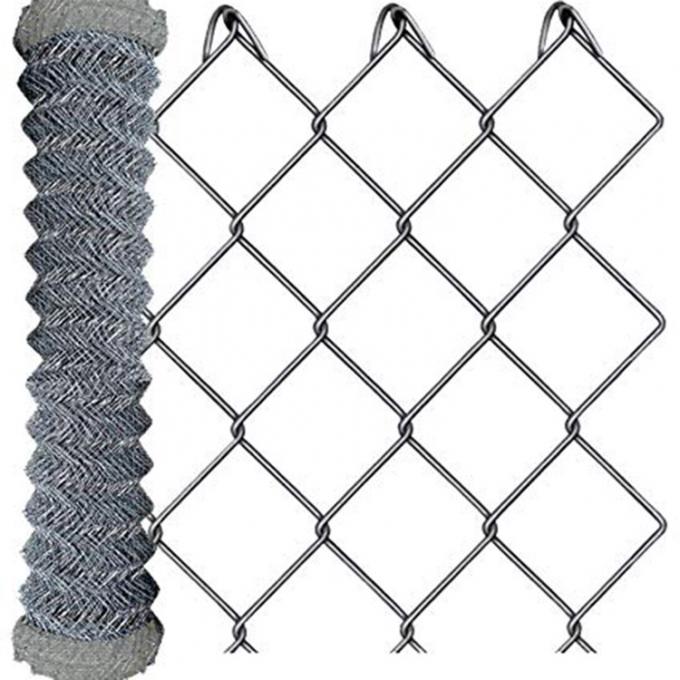 หมักร้อน แกลนไซด์ Chain Link Fence การประกอบง่าย การป้องกันสนิมในสวนบ้าน 7