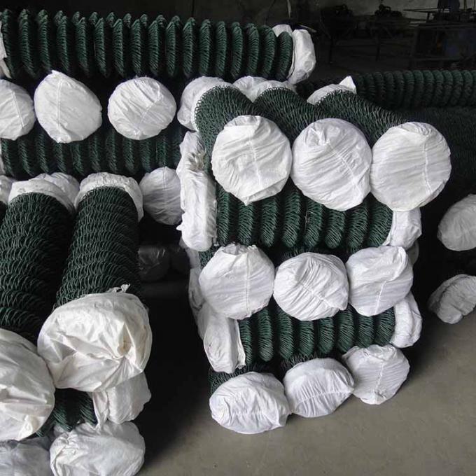 หมักร้อน แกลนไซด์ Chain Link Fence การประกอบง่าย การป้องกันสนิมในสวนบ้าน 6
