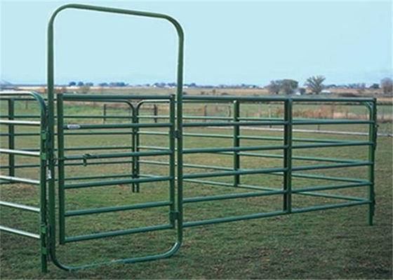 ISO9001 Powder Coating Round Pipe Farm Fence Gates