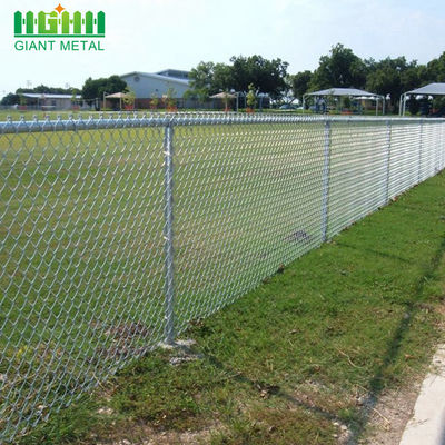 1.8m Height  75*75mm Hot Dipped Galvanized Chain Link Fence For Sport Field