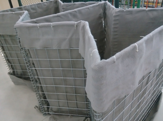 กระบวนการเชื่อม Gabion Hesco รั้วผนังระเบิด ความสูง 1030mm