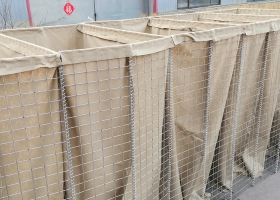 กระบวนการเชื่อม Gabion Hesco รั้วผนังระเบิด ความสูง 1030mm