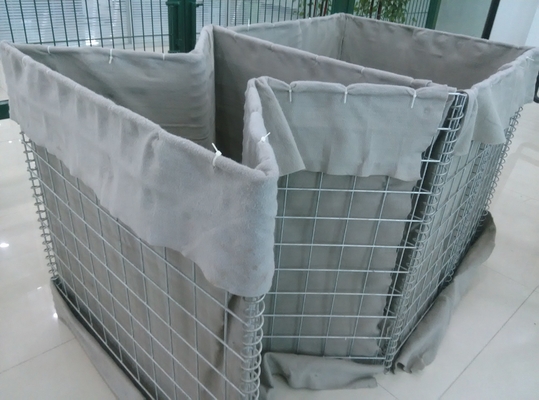 กระบวนการเชื่อม Gabion Hesco รั้วผนังระเบิด ความสูง 1030mm