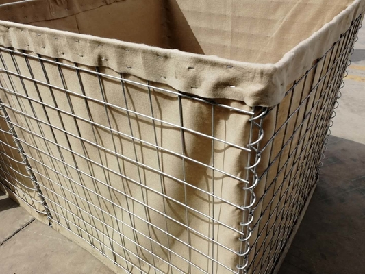 กระบวนการเชื่อม Gabion Hesco รั้วผนังระเบิด ความสูง 1030mm