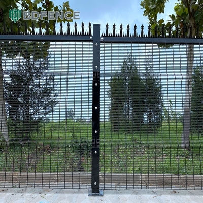 358 ป้องกันการปีน ปวีวีซีเคลือบรั้ว ปลายกําแพง Grill การออกแบบ
