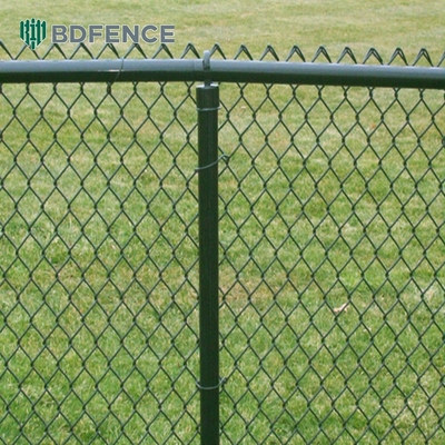 5 ฟุต สีดําเพชร Chain Link รั้ว พลาสติกไวนิลเคลือบ 60 มม ความร้อนสแตนเลสสแตนเลส ขนาดปูนเคลือบรั้วความปลอดภัย ขาย