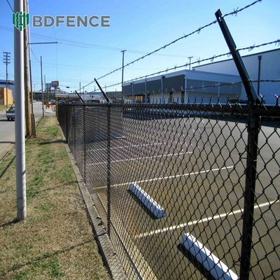 6 9 10 Gauge Cyclone Wire Fence 4ft 5ft 6ft 7ft 8ft 10ft อุตสาหกรรม แกลวนิซส์ Chain Link Fences Roll