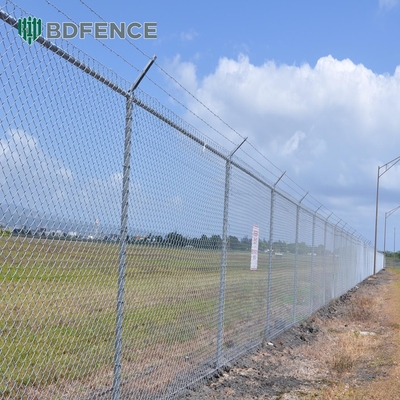 ขยาย 100 เมตร Diamond Chain Link รั้ว Hot Dip กระปุก สายไหม Mesh รั้ว