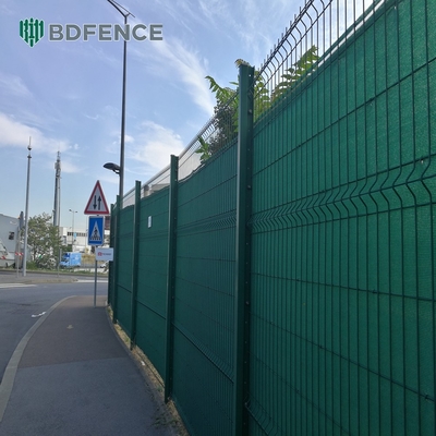 โลหะ 3d โลหะ 3d แผนผังรั้ว Wire Mesh เรียบง่ายประกอบ Pvc ผิวเคลือบสีดําสีเขียวเหล็กเหล็ก