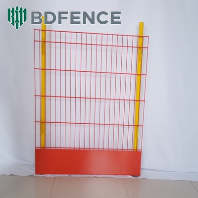 พาวเดอร์เคลือบ 75 * 75 มิลลิเมตร ความเบาภาระ Edge Protection Fence สีเหลือง
