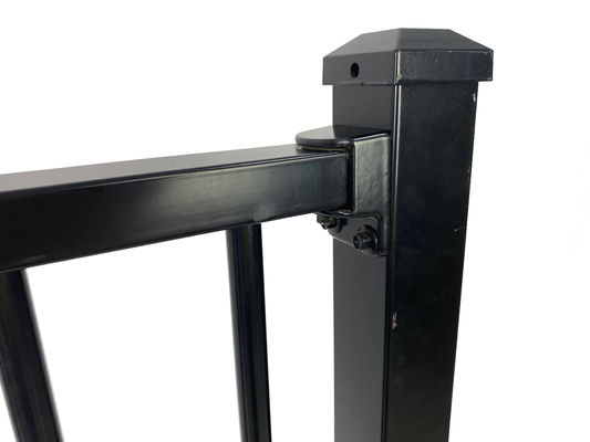 เหล็ก pales Skyhall Picket Black Aluminium Fencing