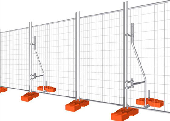 ความปลอดภัยสาธารณะ Pvc เคลือบ 2.1x2.4m Temp Construction Fence