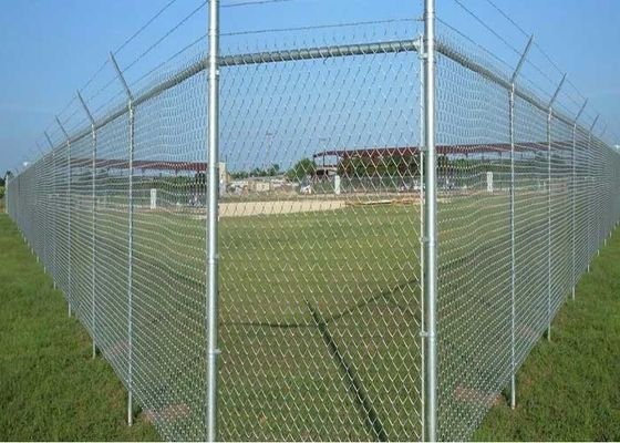 8 ฟุต แกลนไซด์ PVC ปกแต่ง Cyclone Wire Mesh Chain Link Fence Roll สําหรับประเทศฟิลิปปินส์