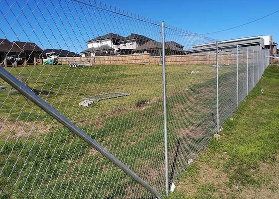 8 ฟุต แกลนไซด์ PVC ปกแต่ง Cyclone Wire Mesh Chain Link Fence Roll สําหรับประเทศฟิลิปปินส์