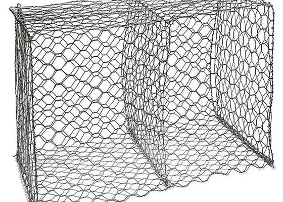 ตะกร้าหินชุบสังกะสี Gabion Wire Mesh Gabion Fence System