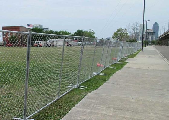 อเมริกันพกพา Chain Link รั้วชั่วคราวสําหรับสถานที่ก่อสร้าง รั้วชั่วคราว
