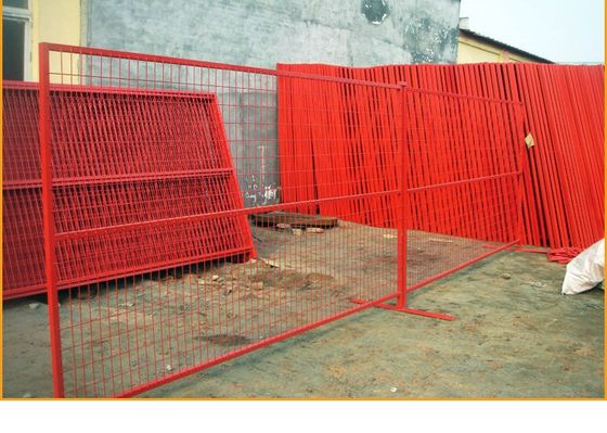 รั้วป้องกันชั่วคราวที่สถานที่ก่อสร้าง แผ่นรั้วป้องกันชั่วคราวมาตรฐานอเมริกัน