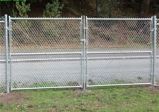 ผงป้องกันการกัดกร่อนเคลือบ 8 Ft Chain Link Fence Gate