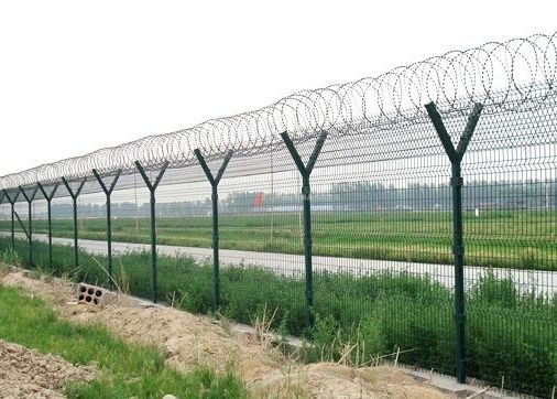 ผงเคลือบสีเขียว 358 Prison Anti Climb Security Fencing