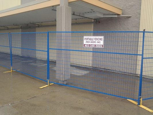 6ftx10ft เคลือบผงสังกะสี 3MM Temp Security Fencing