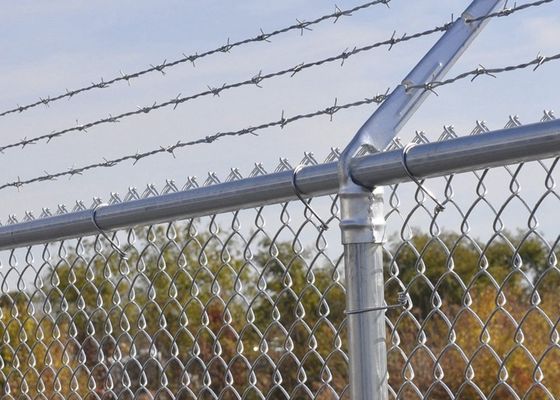 Pvc เคลือบสแตนเลส 40x40mm Diamond Chain Link Fencing