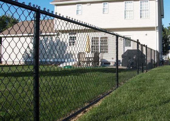Pvc เคลือบสแตนเลส 40x40mm Diamond Chain Link Fencing