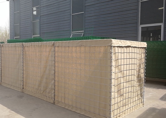 กำแพงระเบิด Hesco Barrier Blast เคลือบสังกะสีหนักของกองทัพ
