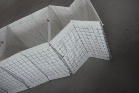 ความสูง 1.0 เมตร Hesco Bastion Wall Heavy Duty จุ่มร้อนชุบสังกะสี 5.0mm